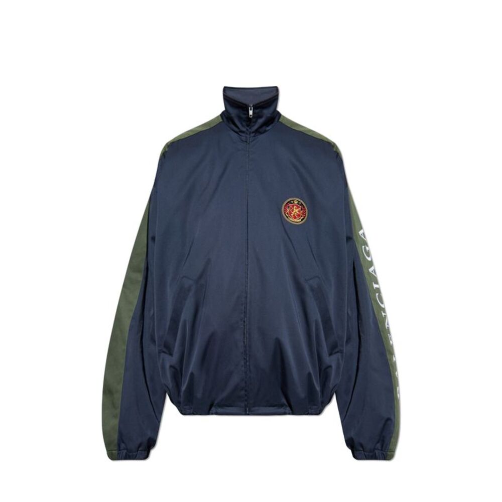 Cotton jacket with stand-up collar